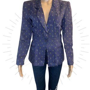 Vintage 80's Women's Giorgio Armani Paisley Fitted Blazer Made in Italy Size 4